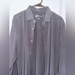 Mizzen+Main Black Leeward Dress Shirt XL Tall Trim